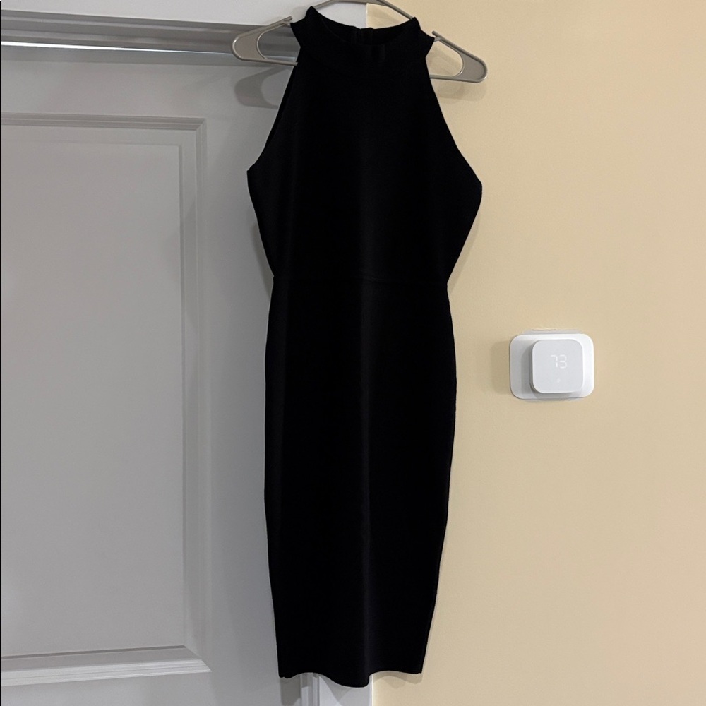 Milly little black Dress. Midi length. Bare shoulder. Bodycon. Medium - Picture 1 of 10